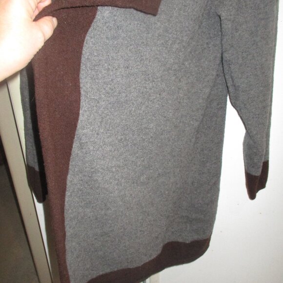 Lauren Ralph Lauren Wool Cashmere Cardigan gray brown m - Picture 2 of 5